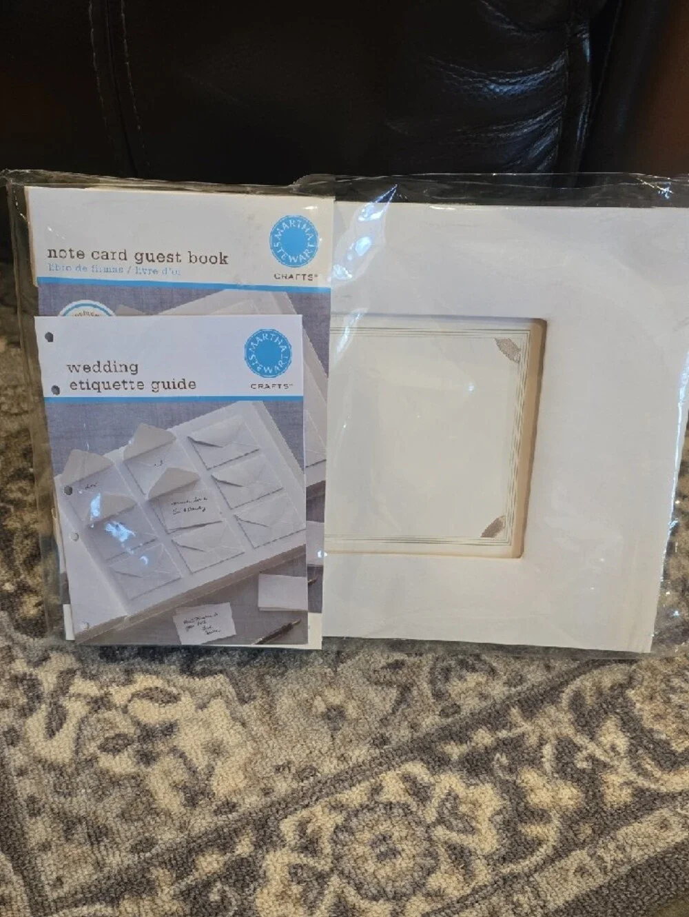 Martha Stewart Cream Wedding Note Card Guest Book Set